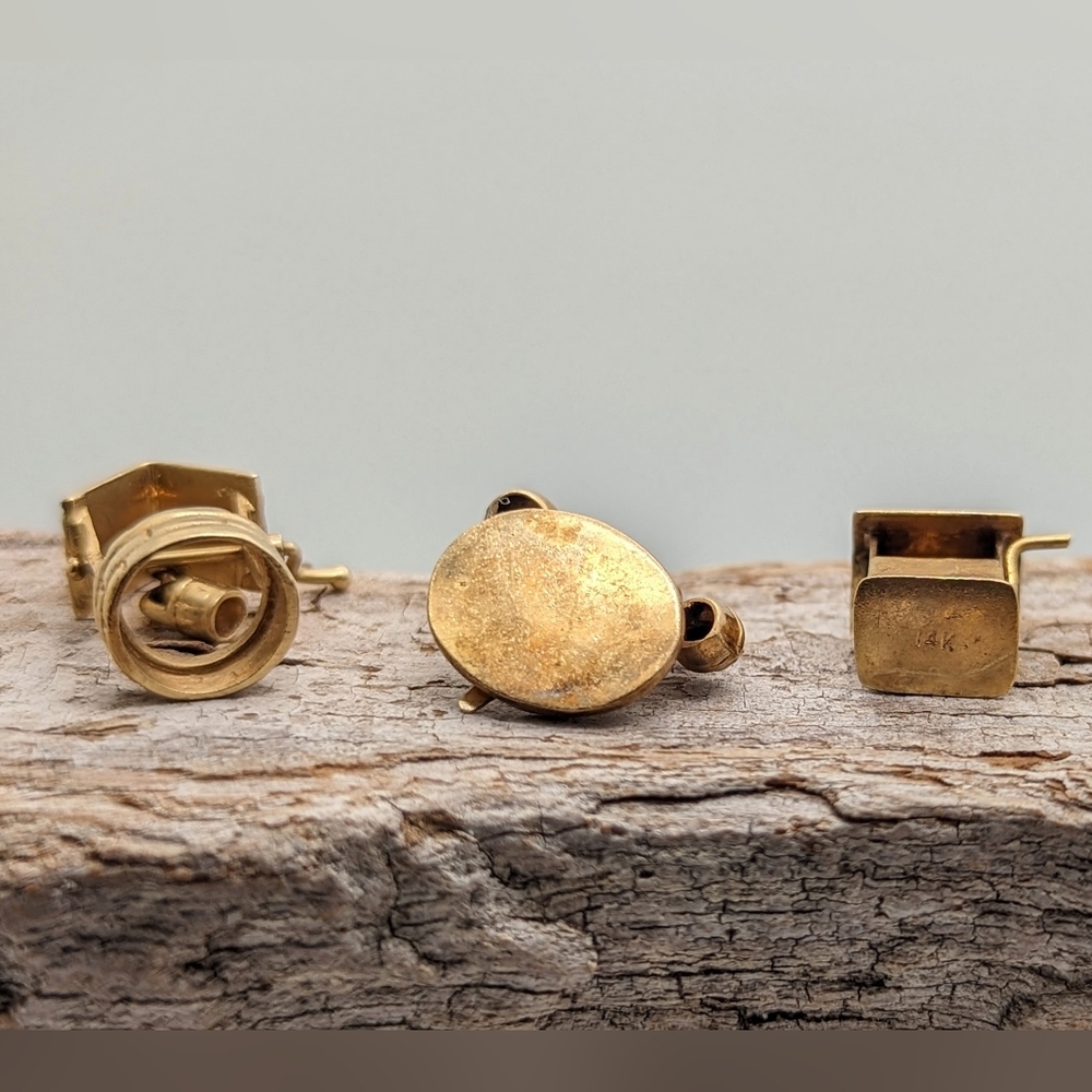 Sale! Set Of 3 Vintage 14K Yellow Gold Charms - Picture 8 of 9